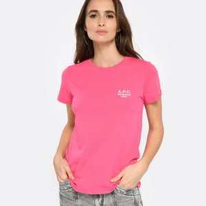 A.P.C. Tee-shirt New Denise Coton Rose Vif magasin en ligne france 8