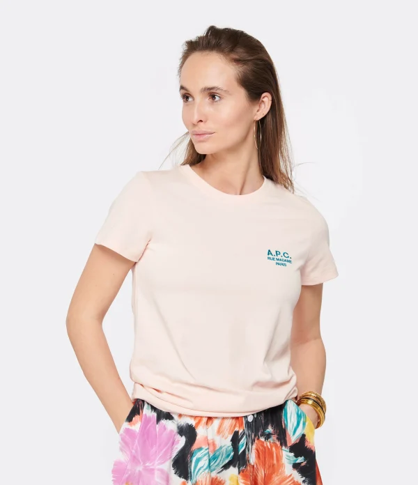 soldes A.P.C. Tee-Shirt New Denise Coton Rose Pâle 4