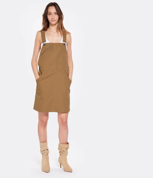 magasin solde A.P.C. Salopette Robe Poala Caramel 3