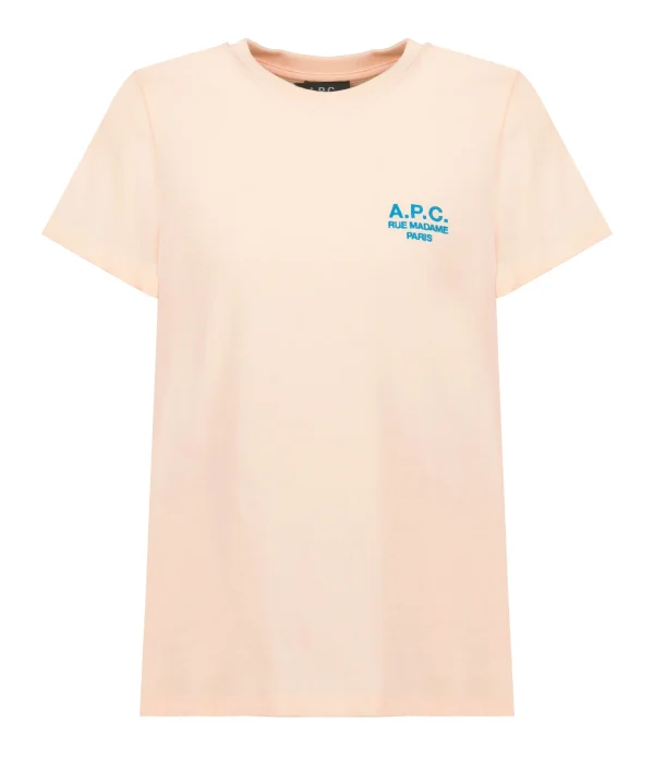 soldes A.P.C. Tee-Shirt New Denise Coton Rose Pâle 1