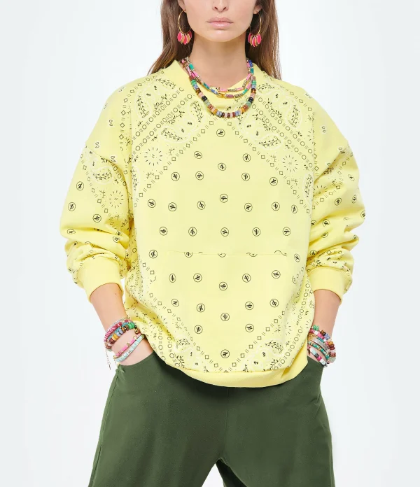 ARIZONA LOVE Sweatshirt Coton Bandana Jaune marques de renommée 4