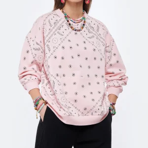 vente pas cher ARIZONA LOVE Sweatshirt Coton Bandana Rose 12