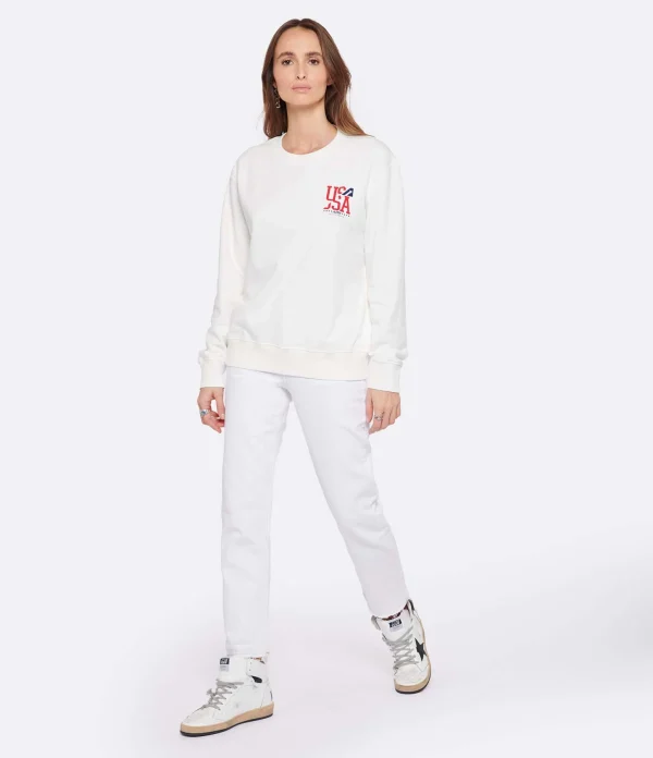 AUTRY Sweatshirt Iconic Action Blanc Coton Satisfait ou Remboursé 5