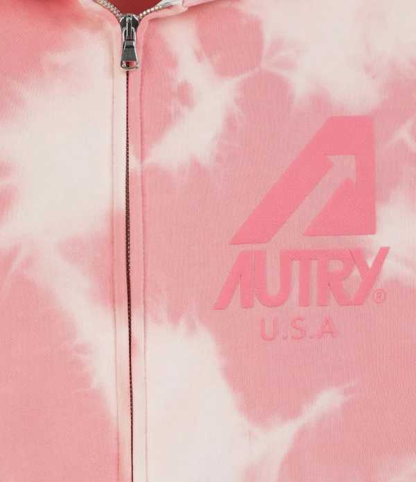 AUTRY Sweatshirt Hoodie Matchpoint Logo Rose soldes en ligne 3