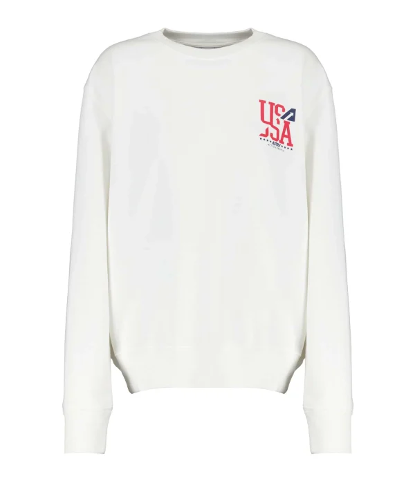 AUTRY Sweatshirt Iconic Action Blanc Coton Satisfait ou Remboursé 1