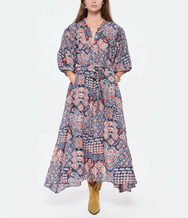 CHUFY Robe Maxi Ziggy Coton Marine mode pas cher 4