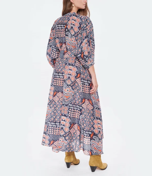 pas cher CHUFY Robe Maxi Ziggy Coton Marine 5