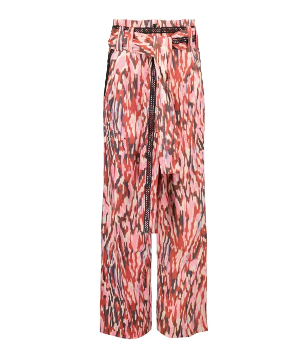 CHUFY Pantalon Bes Coton Bio Imprimé Rose mode pas cher 1