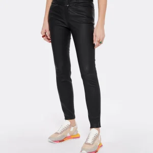 dernières CLOSED Jean Skinny Pusher Cuir Agneau Noir 15