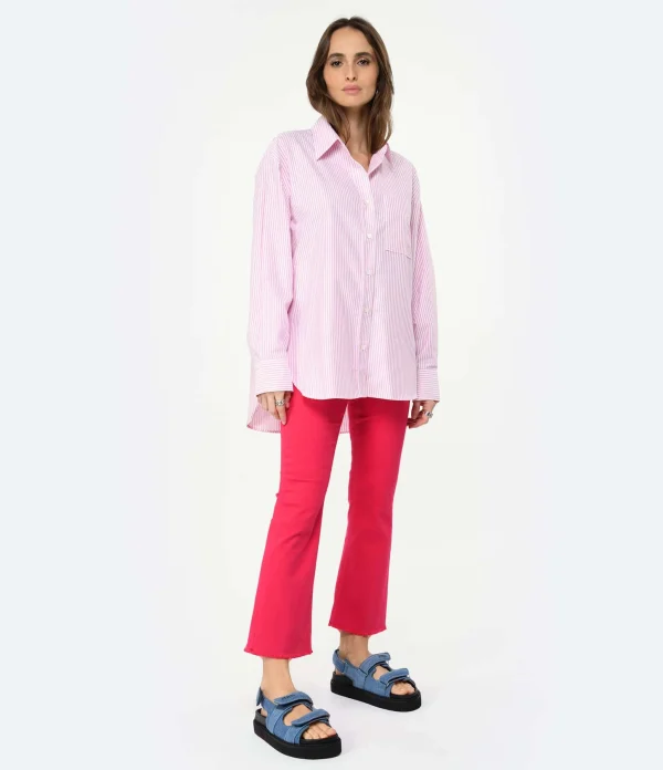 magasin CLOSED Jean Hi-Sun Coton Bio Rose Framboise 4