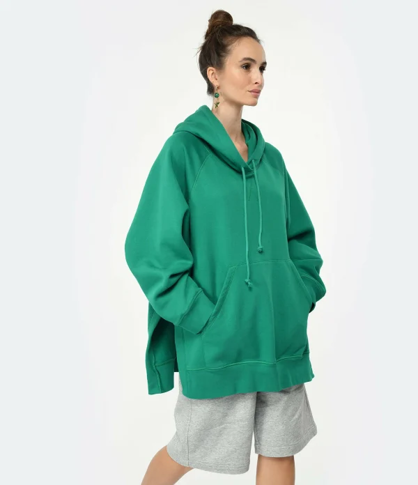 CLOSED Sweatshirt Hoodie Oversized Coton Bio Vert Meilleur Service 4