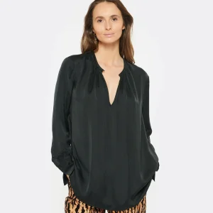 CLOSED Blouse Froncé Noire luxe soldes 11