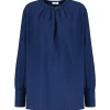 CLOSED Blouse Lin Coton Bleu Foncé soldes de Noël 14