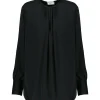 CLOSED Blouse Froncé Noire luxe soldes 19