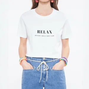 excellents soldes DEAR JULIETTE Tee-shirt Relax Coton Biologique Blanc 11