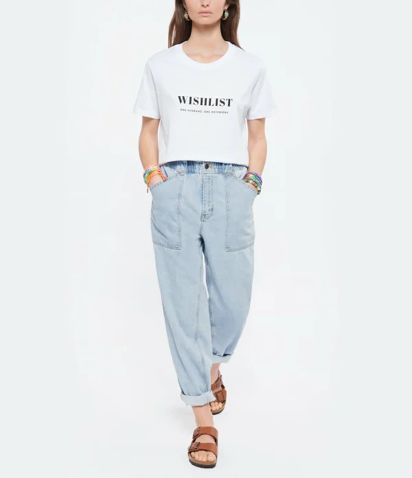 DEAR JULIETTE Tee-shirt Wishlist Coton Biologique Blanc dernières 5