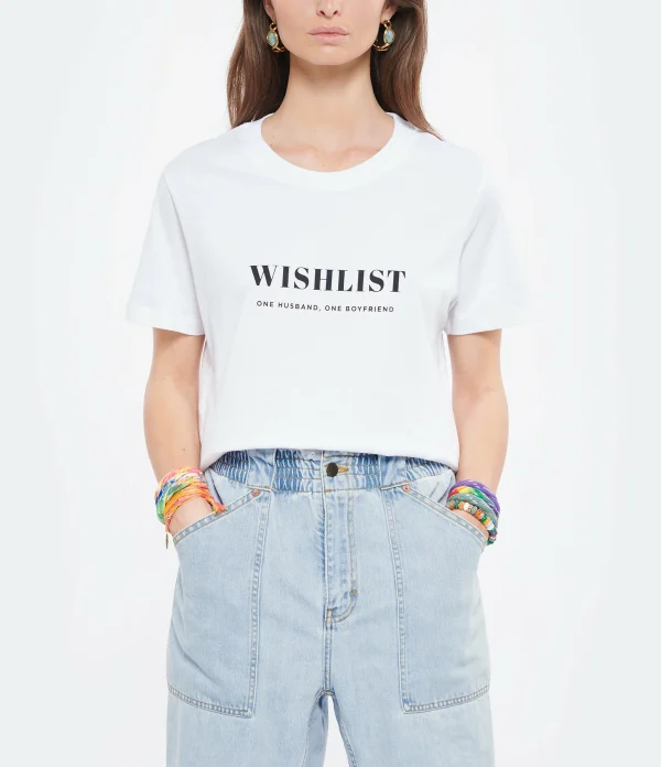 DEAR JULIETTE Tee-shirt Wishlist Coton Biologique Blanc dernières 4