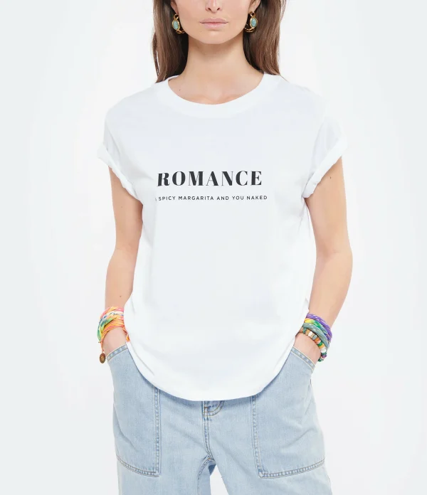 DEAR JULIETTE Tee-shirt Romance Coton Biologique Blanc ﻿soldes 4