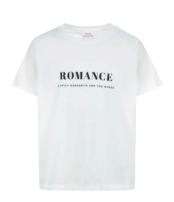 DEAR JULIETTE Tee-shirt Romance Coton Biologique Blanc ﻿soldes 1