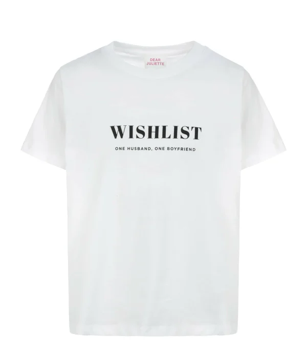 DEAR JULIETTE Tee-shirt Wishlist Coton Biologique Blanc dernières 1