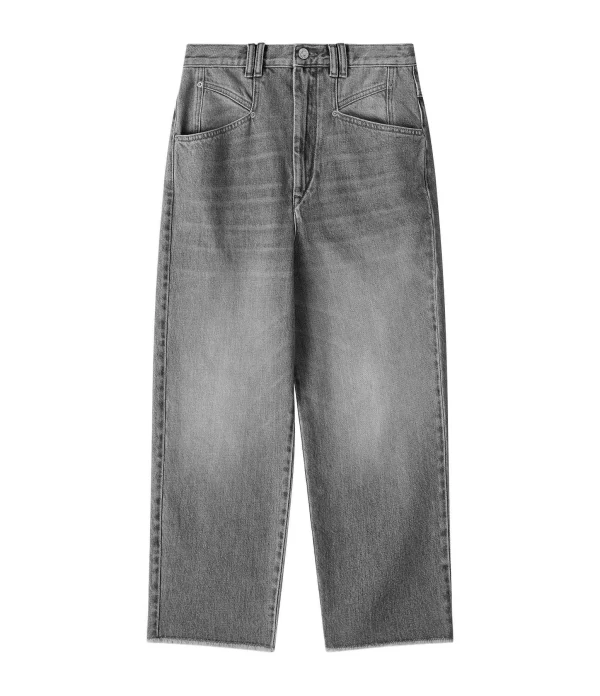 Isabel Marant Jean Dilali Coton Gris Pas Cher Magasin Soldes 1