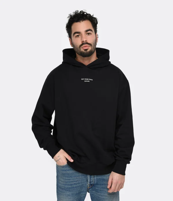 Drole De Monsieur Sweatshirt Hoodie Homme Classique NFPM Coton Noir nouvelle saison 4