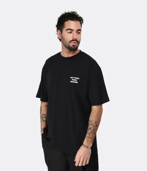 Drole De Monsieur Tee-shirt Homme Slogan Coton Noir pas cher en vente 4