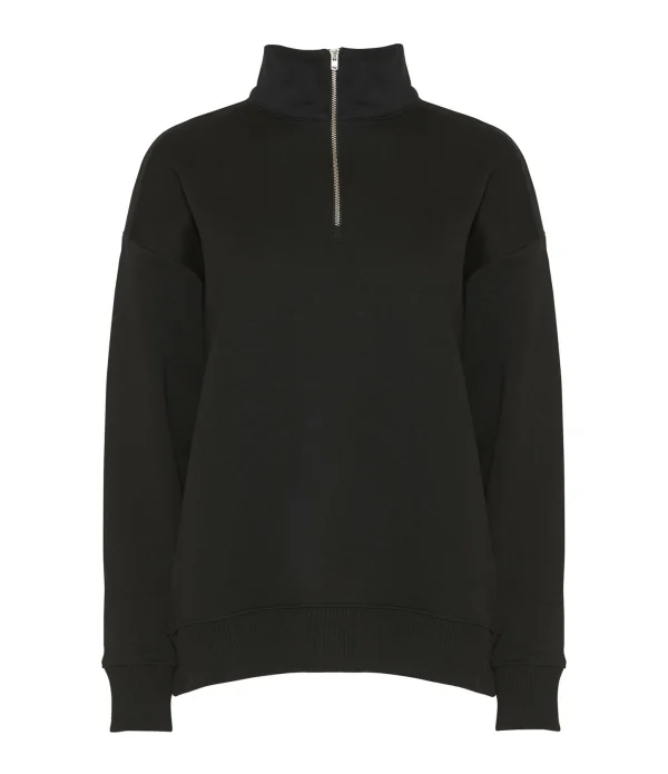 MAISON STANDARDS Sweatshirt Chiara Coton Noir meilleur cadeau 1