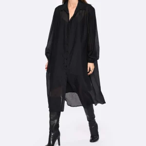 qualité supérieure ELOAB Robe Noya Coton Noir 10