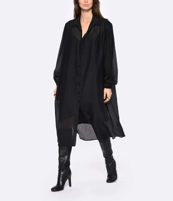 qualité supérieure ELOAB Robe Noya Coton Noir 4