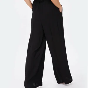 soldes en ligne FORTE_FORTE Pantalon Large Georgette Noir 15