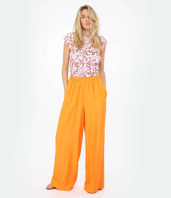 FORTE_FORTE Pantalon Fluide Tangerine magasin en ligne france 4