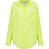 FORTE_FORTE Chemise Oversize Coton Jaune Fluo fashioniable 19