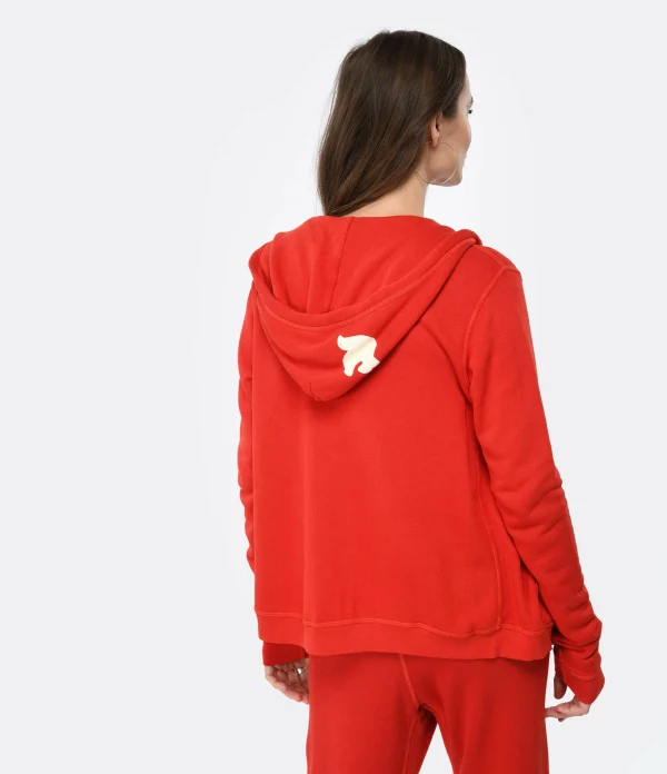 FREECITY Sweatshirt Hoodie Superfluff Zip Redlight en ligne 5