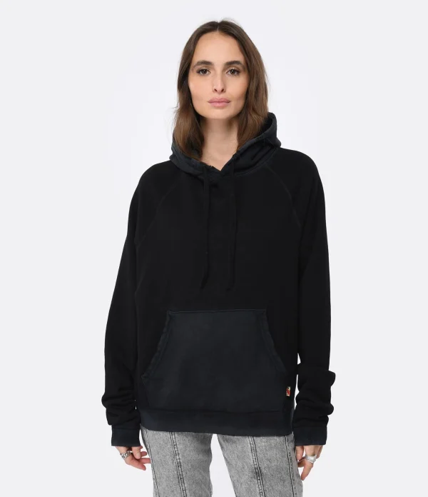 haute qualité FREECITY Sweatshirt Hoodie Big Terrys Coton Superblack 4