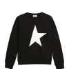 magasin pour Golden Goose Sweatshirt Enfant Star Coton Noir Blanc 17