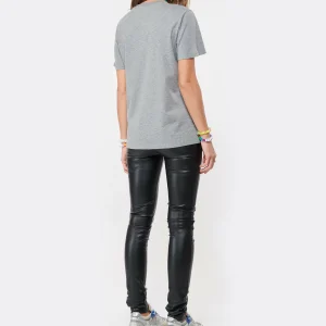 Golden Goose Tee-shirt Étoile Coton Gris Doré haute qualité 15