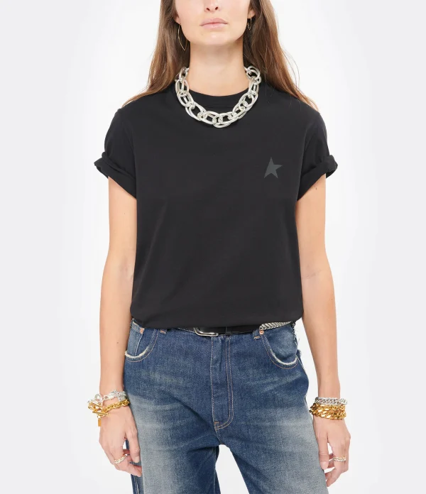 Golden Goose Tee-shirt Étoile Coton Noir styles dernier cri 4