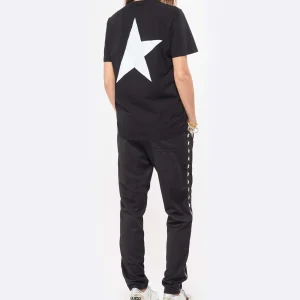 exclusivement disponibles Golden Goose Tee-shirt Big Star Coton Noir Blanc 16