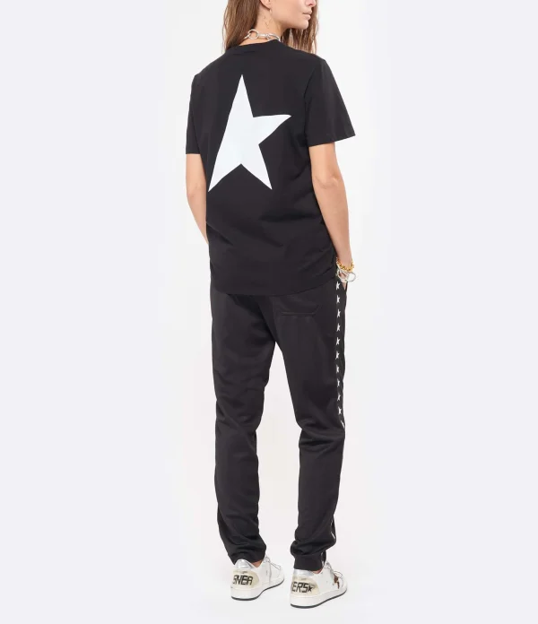 exclusivement disponibles Golden Goose Tee-shirt Big Star Coton Noir Blanc 6