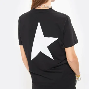 exclusivement disponibles Golden Goose Tee-shirt Big Star Coton Noir Blanc 14