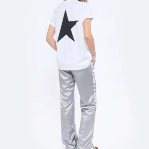 Golden Goose Tee-shirt Big Star Coton Blanc Noir Promotio de vente 19