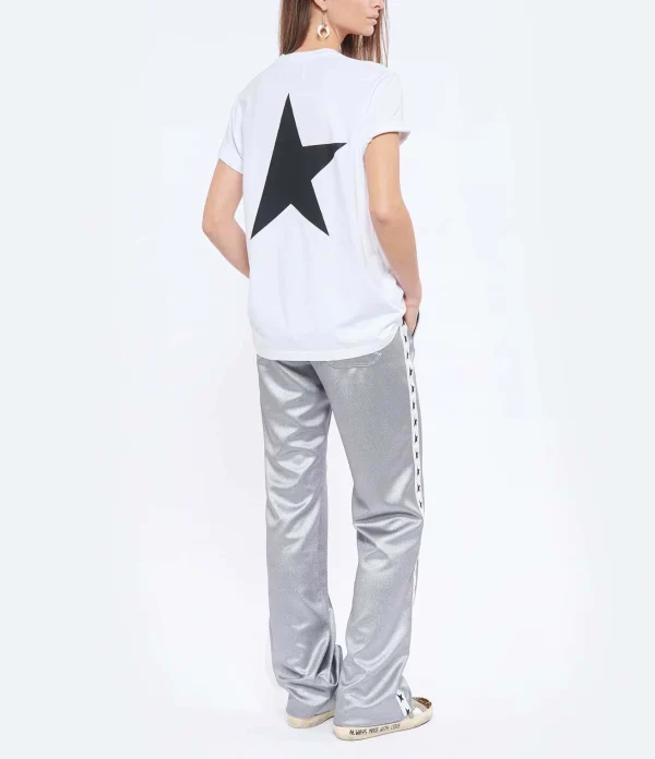 Golden Goose Tee-shirt Big Star Coton Blanc Noir Promotio de vente 7