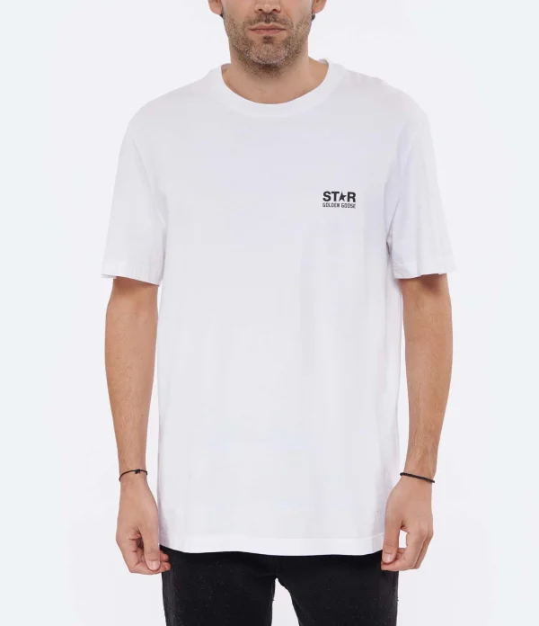 ultratendance Golden Goose Tee-shirt Big Star Homme Coton Blanc 5