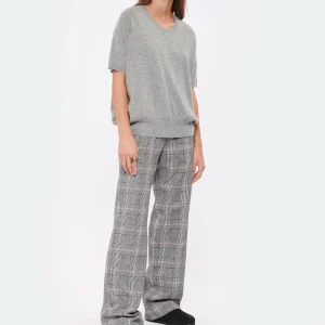 Golden Goose Pantalon Golden Laine Carreaux Gris vente luxe pas cher 22