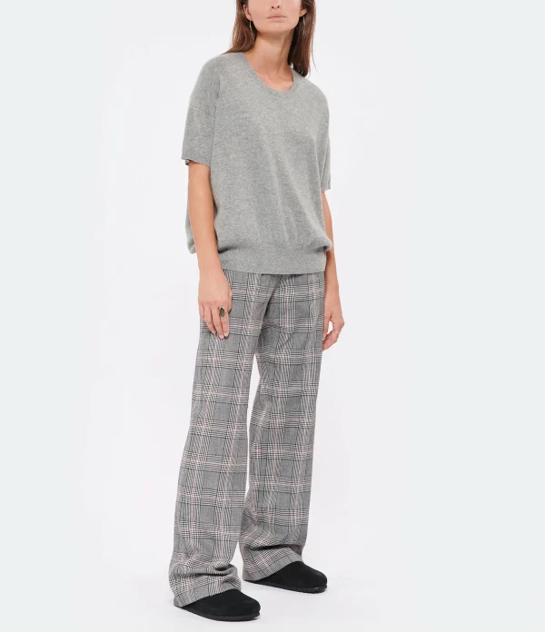 Golden Goose Pantalon Golden Laine Carreaux Gris vente luxe pas cher 7