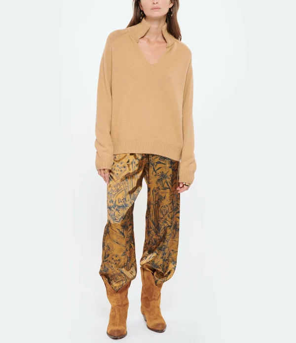 achat pas cher Golden Goose Pantalon Journey Marron Bleu 9