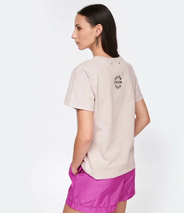 Golden Goose Tee-shirt Journey Coton Rose Shadow offre spéciale 6