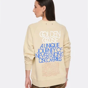 Retour gratuit en magasin. Golden Goose Sweatshirt Journey Coton Beige 16