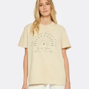 Top ventes Golden Goose Tee-shirt Journey Coton Beige 11